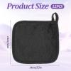 12Pcs Makeup Remover Cloths, 5" x 5" Reusable Ultra Soft Microfiber Facial Cleansing Pads, Soft Washable Makeup Remover Towels for All Skin Types, Remove Instantly Dirt with Just Water (Black) view 3
