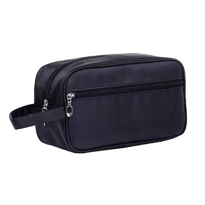 Mens Toiletry Bag, PU Leather Large Capacity Water Resistant Solid Travel Toiletry Bag with Drawstring and Zipper,Hanging Men Travel Toiletries Bag for Travel,Camping,Gym,Shower,Business,Vacation