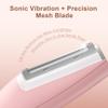 Sonic Dermaplaning Tool for Women Face, Rechargeable Peach Fuzz Remover with 3 Speeds, Facial Hair Razor for Eyebrow, Cheeks & Upper Lip, Gentle Exfoliating Face Shaver view 2