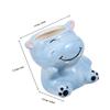 TIDTALEO Cute Hippo Shaped Ceramic Makeup Brush Holder and Pen Organizer, Animal Design Succulent Planter for Home Vanity Desk, Multifunctional Cosmetic Brush Cup for Bathroom and Office view 2
