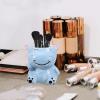 TIDTALEO Cute Hippo Shaped Ceramic Makeup Brush Holder and Pen Organizer, Animal Design Succulent Planter for Home Vanity Desk, Multifunctional Cosmetic Brush Cup for Bathroom and Office view 4