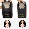 Llhdmeng 10-24 Inch Long Human Hairs Toppers 12x13cm Silk Base Piece Middle Part Straight Virgin Haires Topper for Women with Thinning Hair Adds Volume(Dark Brown,10 inch) view 2