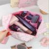 AnBlack Hair Tools Travel Bag for Shark Flex Floral Prints Puffer Carring Case Portable Dyson Airwrap Travel Case for Shark Hair Dryer Flat Curing Iron Organizer (Floral bow) view 2