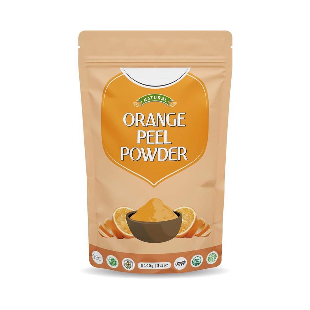 aj Orang.e Peel Powder for Face Pack with Vitamin C & Cruelty-Free, Vegan Formula for Wooden Spoon - 100g | 3.5 Oz