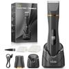 Electric Razor & Face Beard Trimmer for Men, Waterproof Versatile Foil Shaver for Groin, Arms, Legs,Chest & Back, Body Hair Removal for Men, Painless Groomer with Ceramic Blade, Gift for Him, Midnight view 1