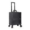 BJOHVPPS Rolling Makeup Train Case, Professional Large Makeup Train Case Rolling Cosmetic Trolley Makeup Case Organizer Makeup Travel Case with 4 Detachable Removable Wheels view 1