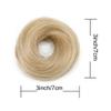 Llhdmeng Scrunchies Donut Wig Accessory Updo Buns Hairs Synthetic Piece Straight Chignon Extension Mini Rubber Band Hair Bun Elegant or Chic Look(Dark Brown) view 4
