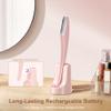 Sonic Dermaplaning Tool for Women Face, Rechargeable Peach Fuzz Remover, 3 Speeds Facial Hair Razor for Eyebrow, Cheeks & Upper Lip, Electric Face Shaver for Smooth Skin view 4