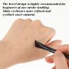 3 PCS Angled Eyebrow Brush Set, Precision Eye Brow Brushes for Makeup, Fine Point Slanted Ultra Thin Flat Design Eyeliner Brush for Beauty Cosmetic Tool Women Gifts (Black, 5.4-5.9 Inches) view 4