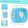 Silkfly 6 Pcs Mini Preppy Patch Makeup Bags Bulk, Beach, Multicolor view 2