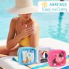 Silkfly 6 Pcs Mini Preppy Patch Makeup Bags Bulk, Beach, Multicolor view 4