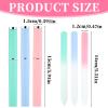 3 Pack Crystal Nail Files for Natural Nails, Double Sided Travel Nail File with Case, Glass Fingernail Files for Women (Pink+Blue+Green) view 2