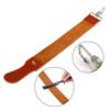 Ymiko Genuine Leather Strop Strap Barber Straight Sharpener Double Sided Sharpening Belt for Professional Home Use Brown 19.8 x 2.0 Inches view 2