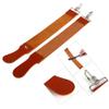 Ymiko Genuine Leather Strop Strap Barber Straight Sharpener Double Sided Sharpening Belt for Professional Home Use Brown 19.8 x 2.0 Inches view 3