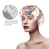 Welcome To America & Red Blue Flip-Flops Shower Caps Reusable Waterproof Adjustable Stylish Hair Cap Elastic view 4