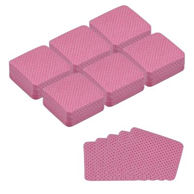 300 Pcs Lint Free Wipes for Nails, Soft & Absorbent Wipes for Gel Polish Removal, Nail Prep & Eyelash Extensions (Pink)