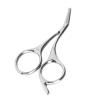 Dioche Small Grooming Scissors Stainless Steel Ergonomic Design Rounded Tip Small Nasal Hair Scissors for Eyebrow Nose Ear Facial Hair Trimming Travel Size (Silver) view 1
