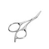 Dioche Small Grooming Scissors Stainless Steel Ergonomic Design Rounded Tip Small Nasal Hair Scissors for Eyebrow Nose Ear Facial Hair Trimming Travel Size (Silver) view 2