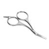 Dioche Small Grooming Scissors Stainless Steel Ergonomic Design Rounded Tip Small Nasal Hair Scissors for Eyebrow Nose Ear Facial Hair Trimming Travel Size (Silver) view 3