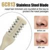30PCS Manual Nose Hair Trimmer with Ear Picker for Women Men, Upgrade Double-Sided Nasal Hair Cutter 360 Rotating Nose Hair Razor Scissors Nostril Hair Remover Tools with Storage Box Grooming Kit view 4