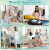 Burbell 3 Way Foldable Full Body Mirror Portable Travel Fitness, Mint Green view 4