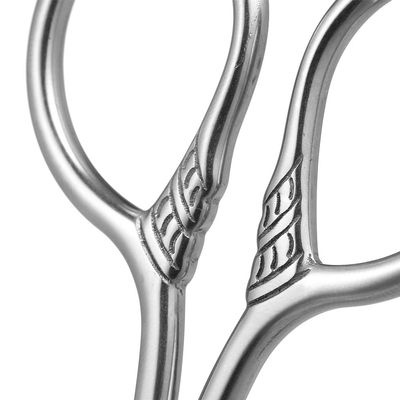 Yinhing Stainless Steel Beard Trimmer Scissor Professional Barber Grade Cutting Tool for Men Mustache Eyebrow Bang Trimming Silver 3.54 Inches