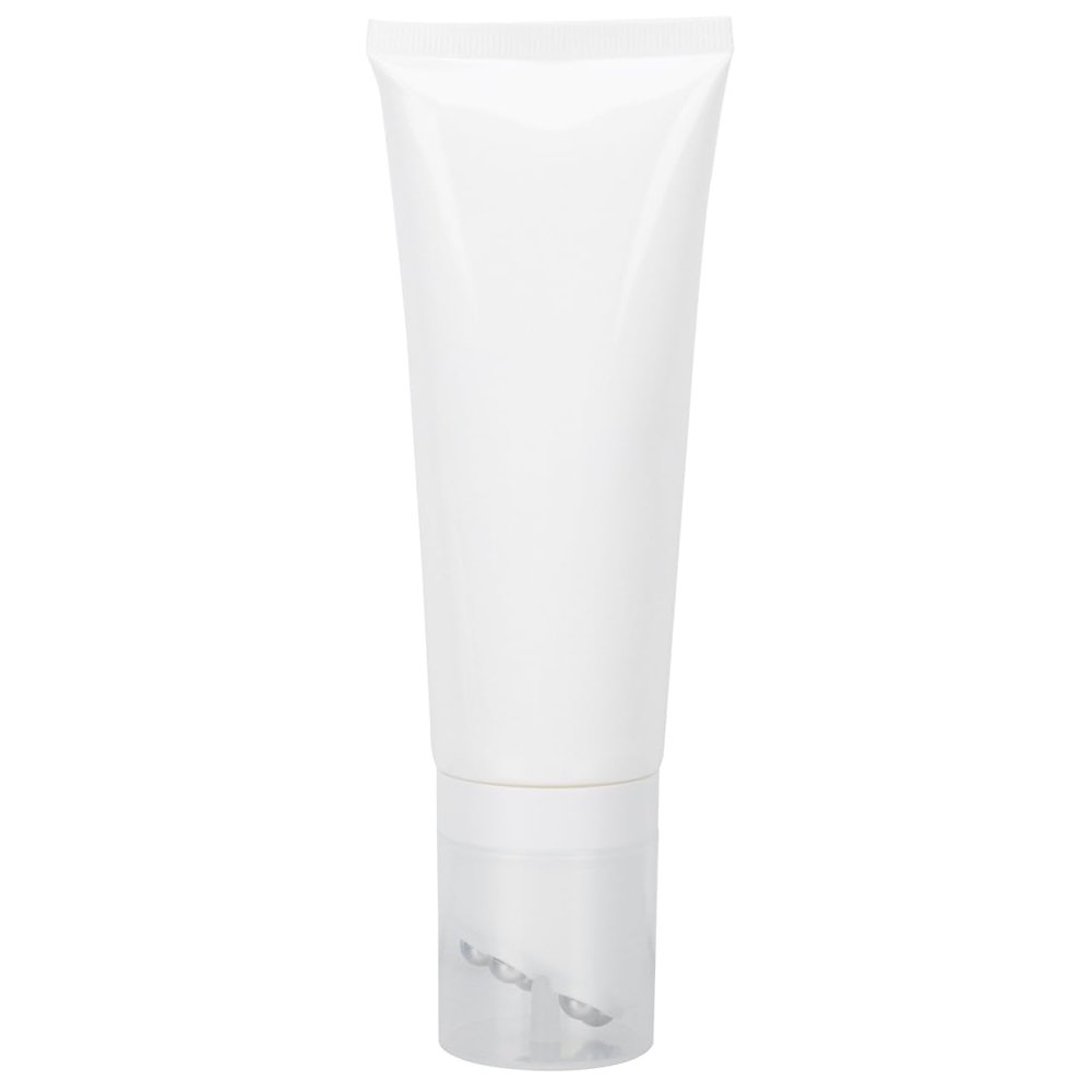 Luxshiny 100ml Stainless Steel Roller Ball Bottle, Leak-Proof Refillable Empty Roll-on Container for Essential Oil Perfume Travel Use White 6.88X1.38X1.38in