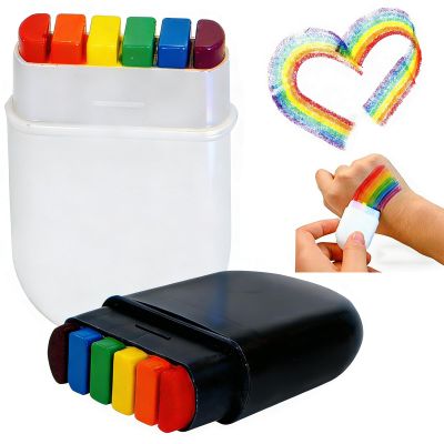 Pride Face Paint Sticks & Crayons - Vibrant Rainbow Colors, Long Lasting & Smudge-Resistant - Festival Makeup for Pride & LGBTQ+ Parties-2-Pack