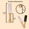 2-Pack Professional Pedicure Foot File & Pumice Stone with Wooden Handle on a Stick - Callus Remover and Foot Scrubber for Dead Skin, Dry Rough Feet, Cracked Heels and Corns view 2