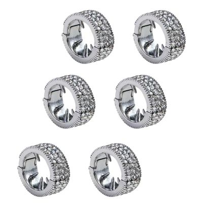 6 Pcs Bangs Hair Rings Exquisite Metal Round Bangs Hair Clasp for Women Fashion Accessories
