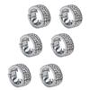 6 Pcs Bangs Hair Rings Exquisite Metal Round Bangs Hair Clasp for Women Fashion Accessories view 1