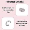 6 Pcs Bangs Hair Rings Exquisite Metal Round Bangs Hair Clasp for Women Fashion Accessories view 4