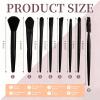16 Sets Travel Makeup Brush Set Synthetic Fiber Face Foundation Make up Brushes Bridesmaid Gift with Travel Makeup Bag for Wedding Bridal Shower Favors Bachelorette Party Gift (Black) view 2
