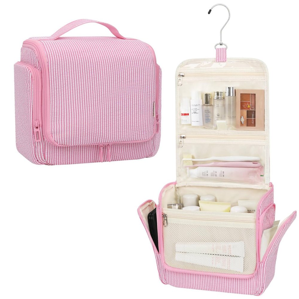 Relavel Travel Hanging Toiletry Bag, Makeup Bag for Women Girls Kids Gifts