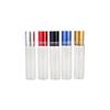 MOBUTOFU 5Pcs 10Ml Glass Roller Ball Bottles Essential Oil Refillable Subpackaging Containers with Frosted Finish for Travel and Cosmetic Use view 1