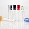 MOBUTOFU 5Pcs 10Ml Glass Roller Ball Bottles Essential Oil Refillable Subpackaging Containers with Frosted Finish for Travel and Cosmetic Use view 2