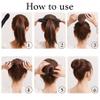 3PCS Hair Bun Maker For Women's Hair, 3 Sizes Sponge Hair Updo Shaper for Long Curly Straight Thin Wavy Hair Magic Hair Curler Clip Ties Hair Styling Accessories French Twist Hair Tool view 3
