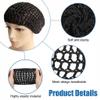 2Pcs Hair Nets For Sleeping Women Shower CapsMesh Crochet Hair Wrap Wig Grip Cap Soft Knit Weave Snood Hat Reusable Breathable Bonnets Hairnet for WomenSuitable for Long Curly Hair view 3