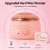 Waxing Kit for Hair Removal - Beginner Friendly Wax Warmer with 6 Bags Hard Wax Beans Freesia & Milk & Aloe, Ideal for Body, Bikini, face, Home Salon Use - Pink Beach view 3