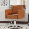LOUVIXA Barber Chairs for Hair Stylist, Height Adjustable Hydraulic Salon Chair, 360 Degrees Rotation, Multi-Function Shampoo Chair for Salon Home Barbershop (Brown) view 3