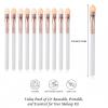 10pcs Professional Eyeshadow Applicators, Eyeshadow Sponge Applicator Reusable Eyeshadows Brush Eye Shadow Applicator Sticks Blendable Eyeshadows Applicators For Lady Women Makeup (3.5inch, White) view 2