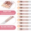 10pcs Professional Eyeshadow Applicators, Eyeshadow Sponge Applicator Reusable Eyeshadows Brush Eye Shadow Applicator Sticks Blendable Eyeshadows Applicators For Lady Women Makeup (3.5inch, White) view 4