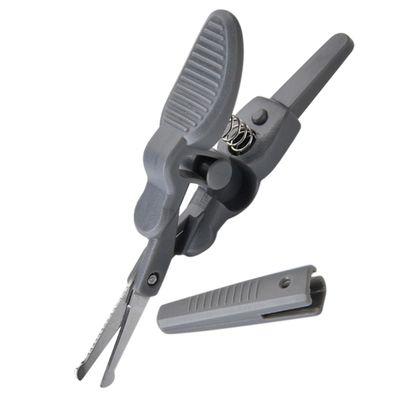 PENIKOKO Stainless Steel Beard Scissors Small Facial Hair Trimmer for Men Mustache and Eyebrow Grooming Personal Care Tool Gray Single