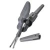 PENIKOKO Stainless Steel Beard Scissors Small Facial Hair Trimmer for Men Mustache and Eyebrow Grooming Personal Care Tool Gray Single view 1