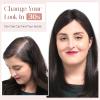 Hairro 100% Human Hair Topper No Bangs, Real Clip in Hair Hairpieces for Women, 3.94x4.72" Silk Base for Thinning Receding High Hairline, 12 Inch Natural Black Side Part view 2