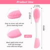 2 in Silicone Face Scrubber Pore Brushs 4 PCS Facial Cleansing Brush Face Scrub Brush for Exfoliating Massaging Remove Blackheads Applicator for Mud Makeup Skincare Removal Body Lotion DIY Mask Clay view 2