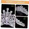 SOIMISS Bridal Rhinestone Crown Headband Silver Sparkling Wedding Tiara for Bride Bridal Hair Accessories Elegant Wedding Headpiece for Adult Birthday Celebration view 4