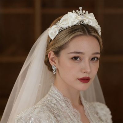 OOOOYCYHT Silvery Rhinestone Headpiece Wedding Tiara Bridal Accessory for Women Wedding Hair Pieces for Brides Hair Accessories (White2)