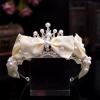 OOOOYCYHT Silvery Rhinestone Headpiece Wedding Tiara Bridal Accessory for Women Wedding Hair Pieces for Brides Hair Accessories (White2) view 4