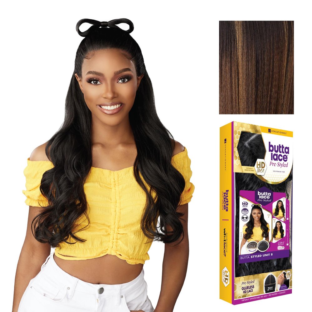 Sensationnel Butta Lace Prestyled Wig-Unit 8, BALAYAGEHAZELNUT
